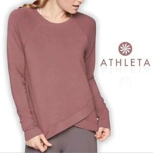 Athleta Women's Modal Criss. Cross Sweatshirt Crushed Berry
Mauve Pink Yoga SZ S